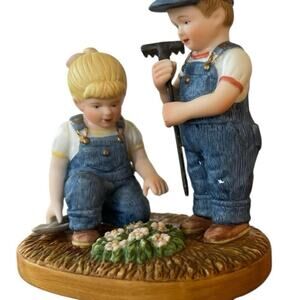COUNTRY STORE, LIMITED EDITION, “ LITTLE FARMERS” porcelain figurine